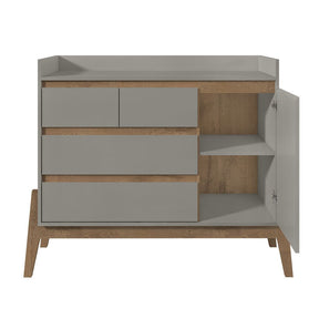 Manhattan Comfort Essence 49" Wide Dresser with 4 Full Extension Drawers and Table Top in Grey