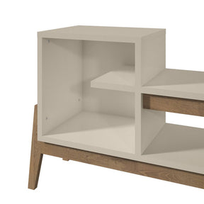 Manhattan Comfort Essence 73.82" TV Stand with 2 Shelves in Off White