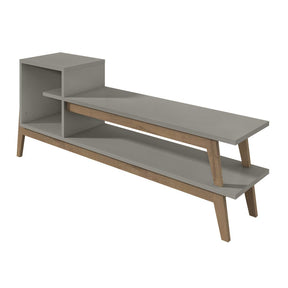 Manhattan Comfort Essence 73.82" TV Stand with 2 Shelves in Grey