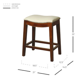 Elmo Bonded Leather Counter Stool by New Pacific Direct - 358625B