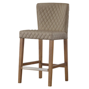 Albie Diamond Stitching PU Leather Counter Stool - Set of 2 by New Pacific Direct - 3900054-343