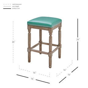 Ernie Bonded Leather Counter Stool - Set of 2 by New Pacific Direct - 3900057-323