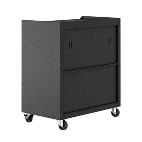 Manhattan Comfort  Fortress Textured Metal 31.5" Garage Mobile Cabinet with 2 Adjustable Shelves in Grey