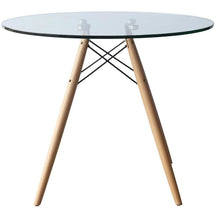 Finemod Imports Modern Woodleg 42" Dining Table FMI4010-42-clear-Minimal & Modern
