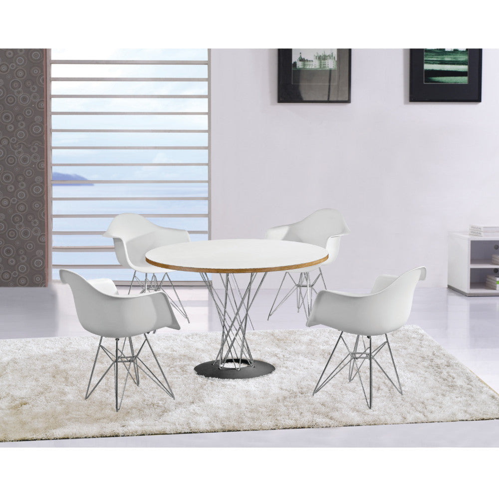 Finemod Imports Modern Wireleg Dining Arm Chair FMI4011-white-Minimal & Modern
