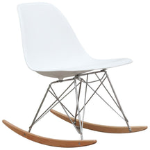 Finemod Imports Modern Rocker Side Chair FMI4014-white-Minimal & Modern