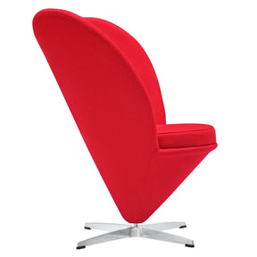 Finemod Imports Modern Heart Chair FMI4015-red-Minimal & Modern