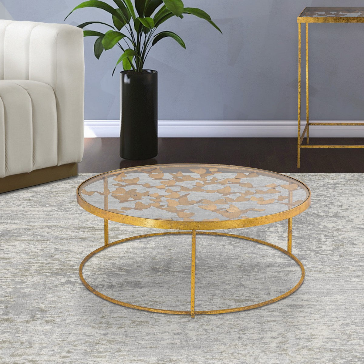 Meridian Furniture Butterfly Gold Coffee Table