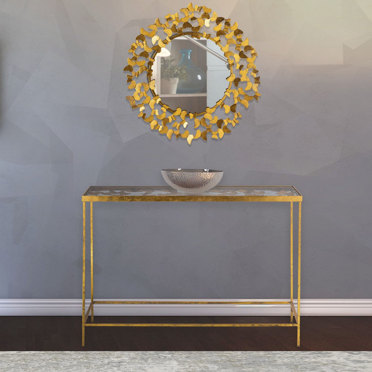 Meridian Furniture Butterfly Gold Mirror