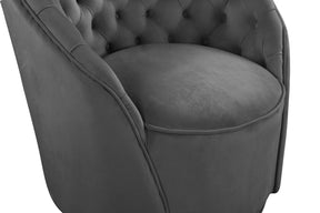 Meridian Furniture Alessio Grey Velvet Accent Chair