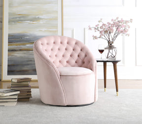 Meridian Furniture Alessio Pink Velvet Accent Chair