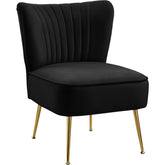 Meridian Furniture Tess Black Velvet Accent ChairMeridian Furniture - Accent Chair - Minimal And Modern - 1