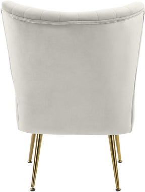 Meridian Furniture Tess Cream Velvet Accent Chair