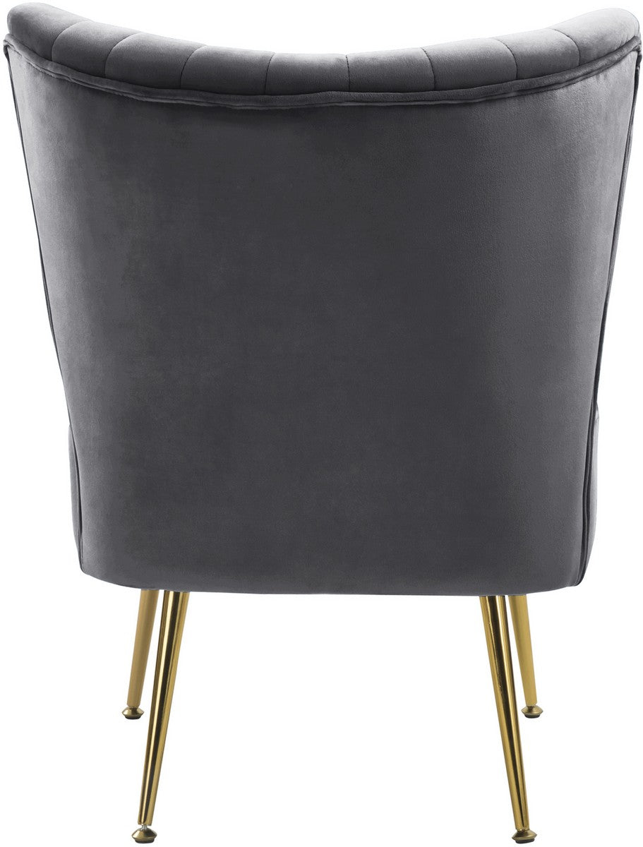 Meridian Furniture Tess Grey Velvet Accent Chair