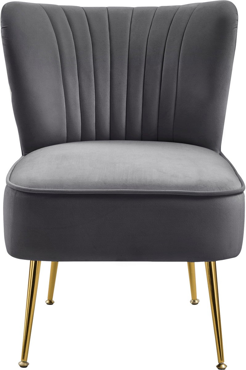 Meridian Furniture Tess Grey Velvet Accent Chair