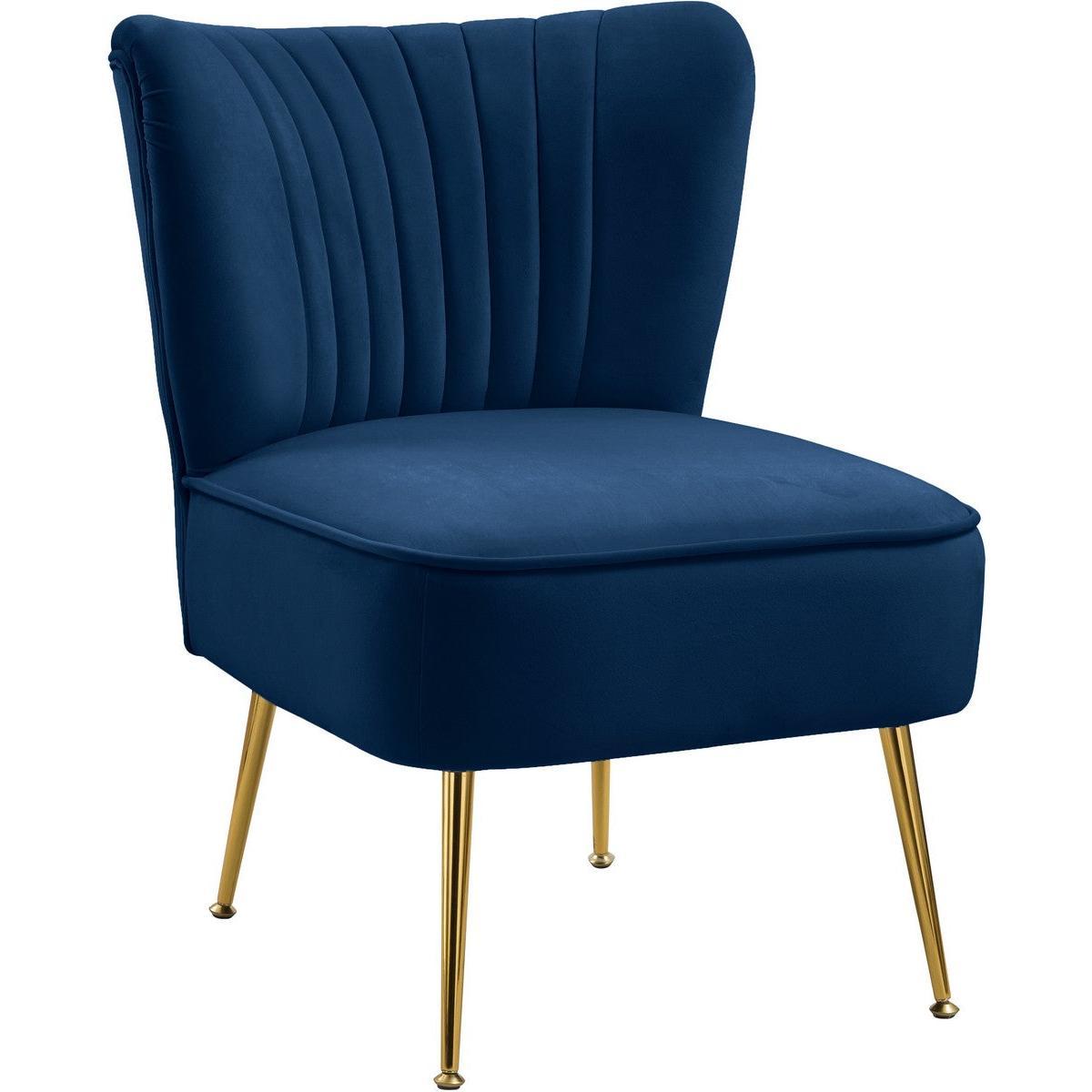 Meridian Furniture Tess Navy Velvet Accent ChairMeridian Furniture - Accent Chair - Minimal And Modern - 1