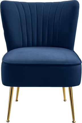 Meridian Furniture Tess Navy Velvet Accent Chair