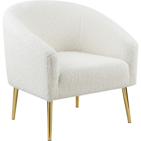 Meridian Furniture Barlow White Faux Sheepskin Fur Accent ChairMeridian Furniture - Accent Chair - Minimal And Modern - 1