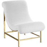 Meridian Furniture Nube White Faux Sheepskin Fur Accent ChairMeridian Furniture - Accent Chair - Minimal And Modern - 1