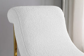 Meridian Furniture Nube White Faux Sheepskin Fur Accent Chair