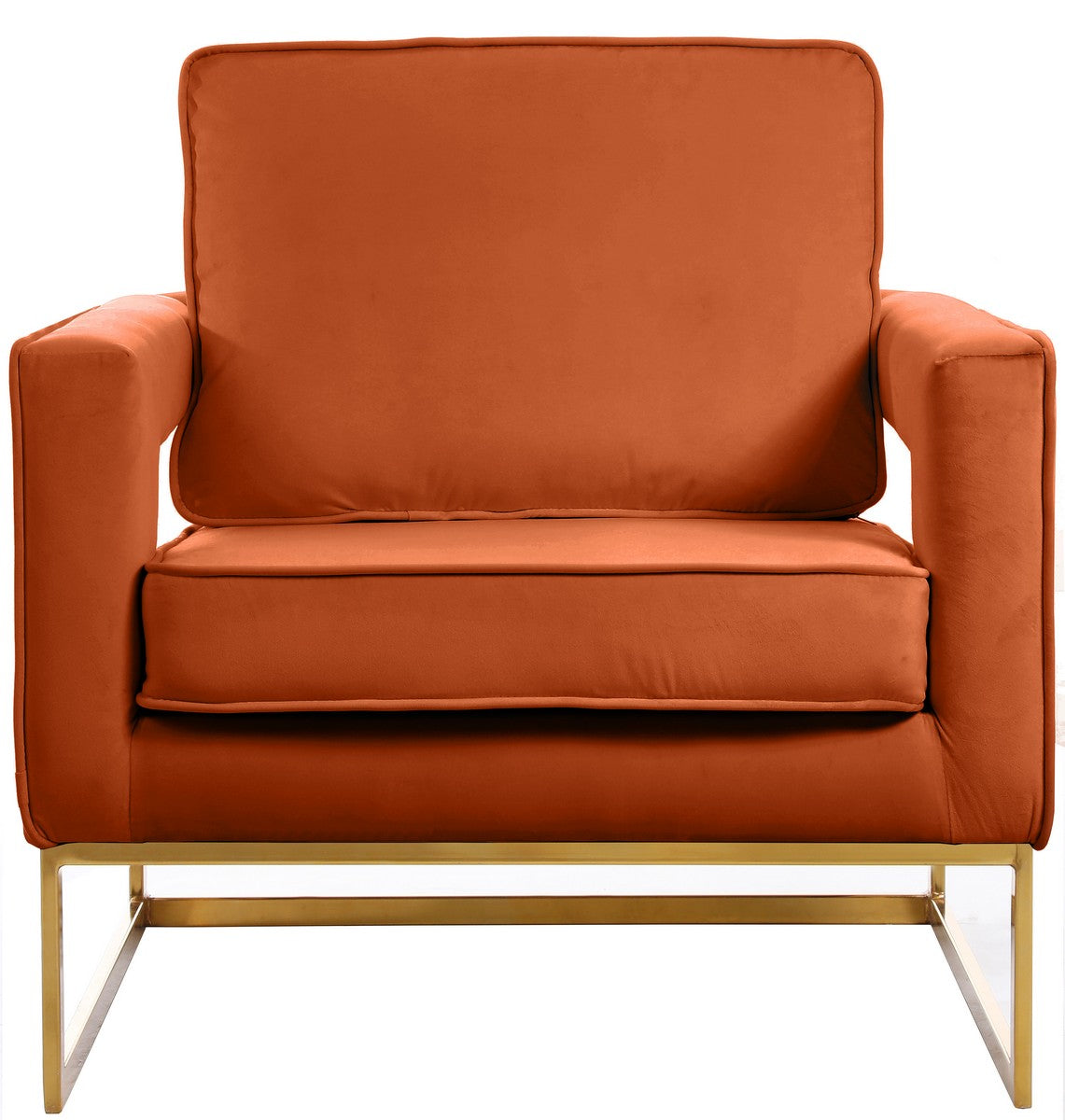 Meridian Furniture Noah Cognac Velvet Accent Chair