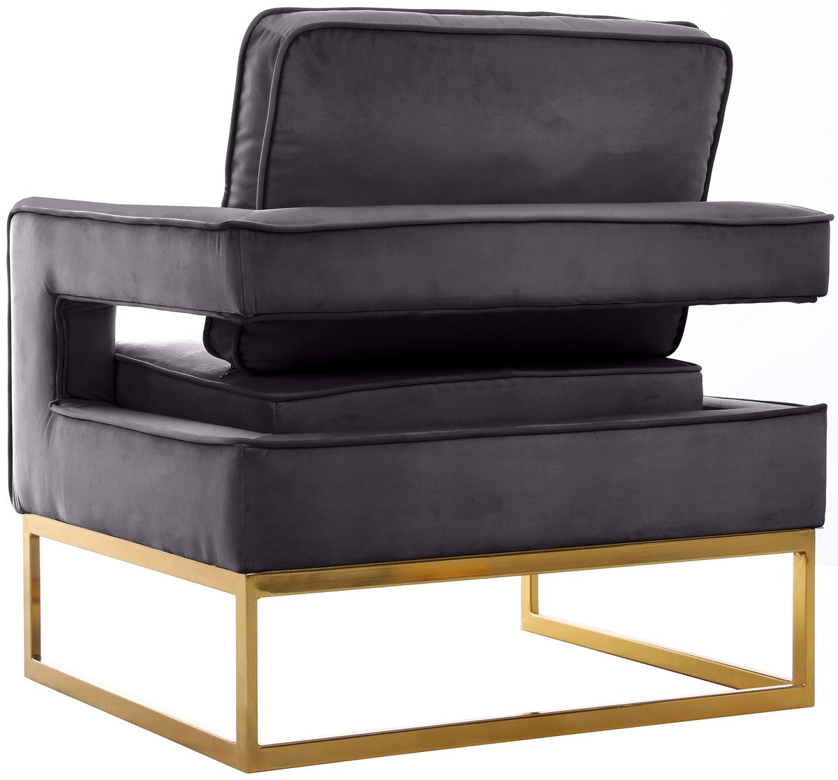 Meridian Furniture Noah Grey Velvet Accent Chair