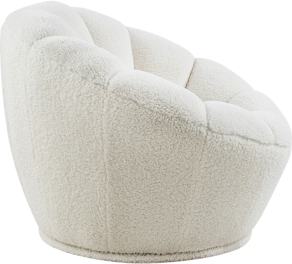 Meridian Furniture Dream White Faux Sheepskin Fur Accent Chair