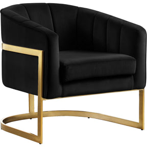 Meridian Furniture Carter Black Velvet Accent ChairMeridian Furniture - Accent Chair - Minimal And Modern - 1
