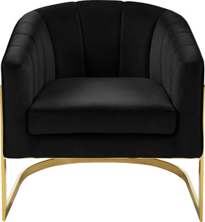 Meridian Furniture Carter Black Velvet Accent Chair
