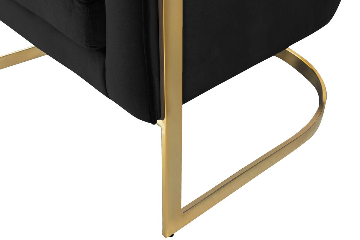 Meridian Furniture Carter Black Velvet Accent Chair
