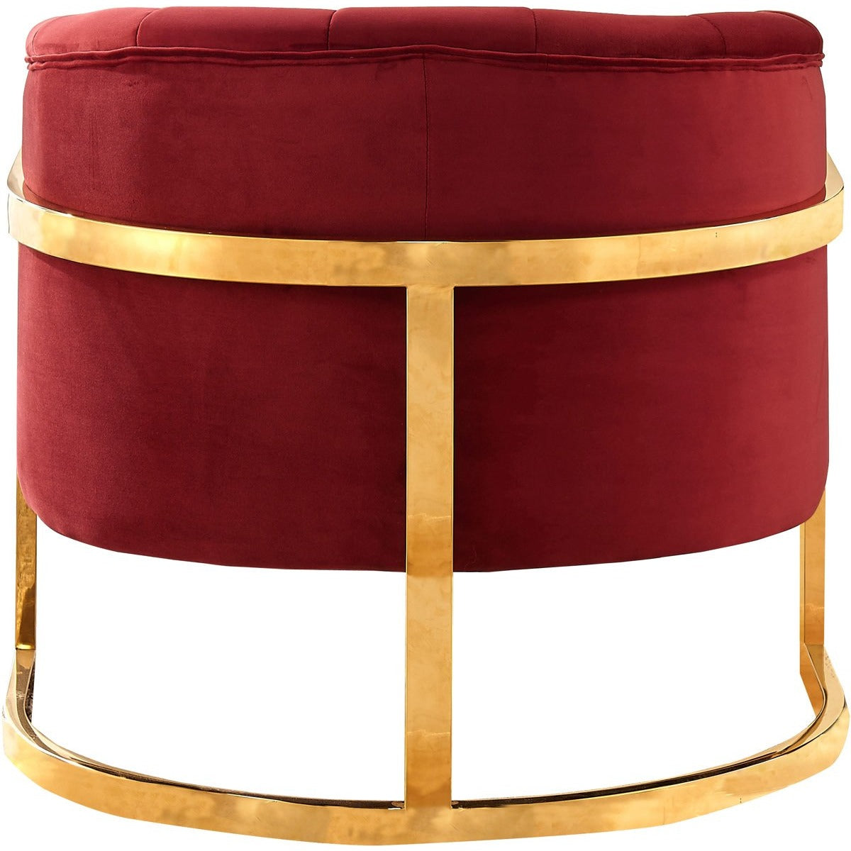 Meridian Furniture Carter Burgundy Velvet Accent Chair-Minimal & Modern