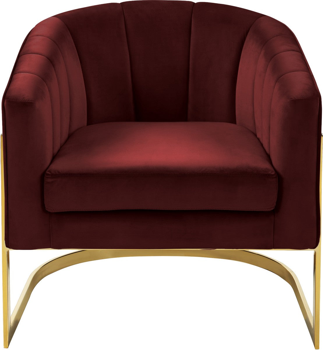 Meridian Furniture Carter Burgundy Velvet Accent Chair