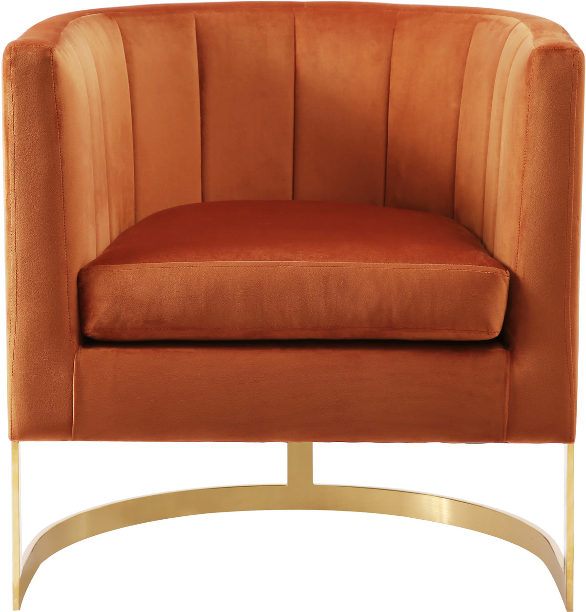 Meridian Furniture Carter Cognac Velvet Accent Chair