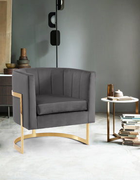 Meridian Furniture Carter Grey Velvet Accent Chair