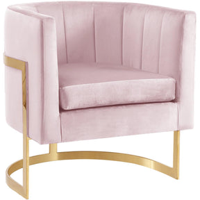 Meridian Furniture Carter Pink Velvet Accent ChairMeridian Furniture - Accent Chair - Minimal And Modern - 1