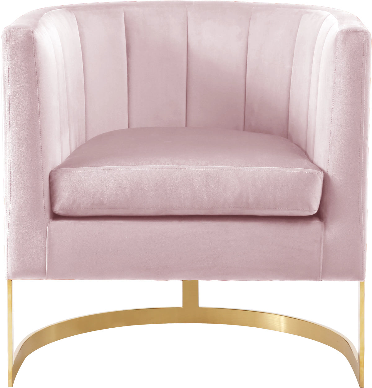 Meridian Furniture Carter Pink Velvet Accent Chair