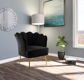 Meridian Furniture Jester Black Velvet Accent Chair