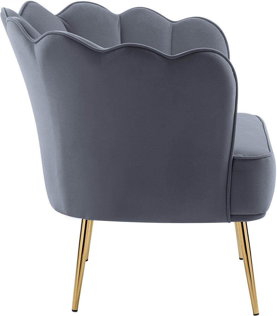 Meridian Furniture Jester Grey Velvet Accent Chair