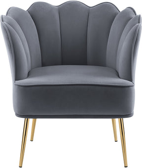 Meridian Furniture Jester Grey Velvet Accent Chair