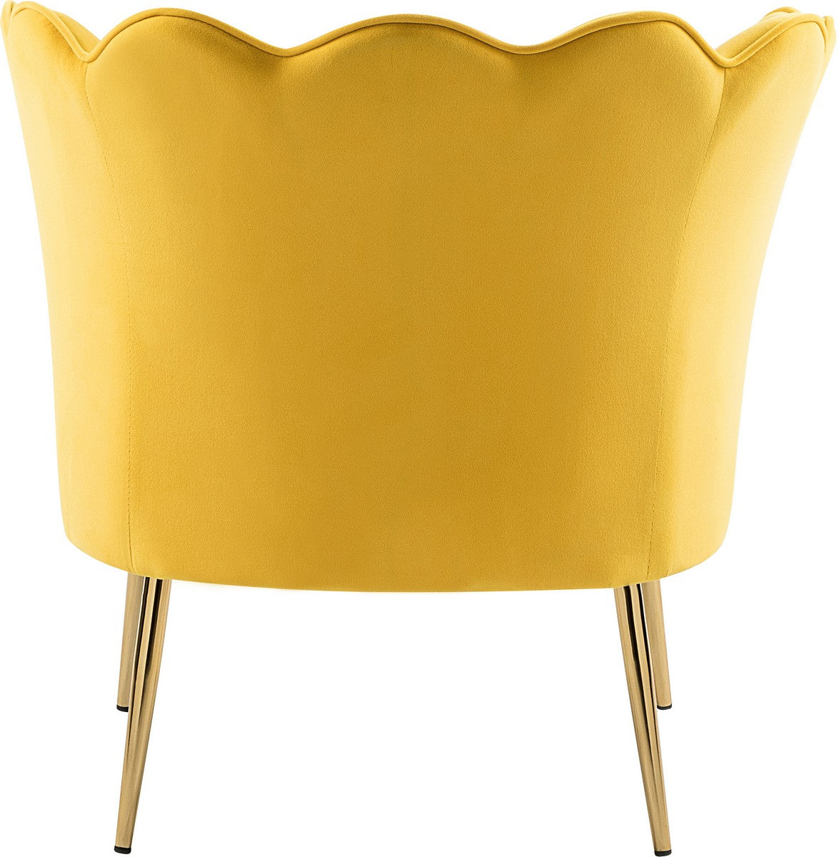 Meridian Furniture Jester Yellow Velvet Accent Chair