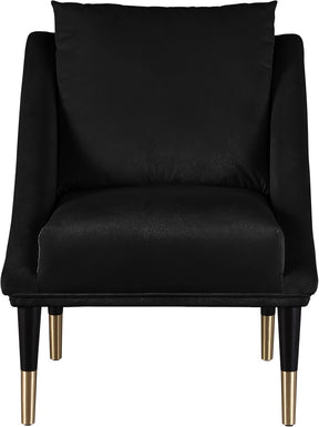 Meridian Furniture Elegante Black Velvet Accent Chair