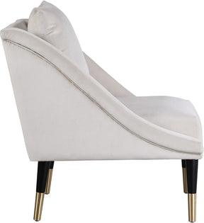 Meridian Furniture Elegante Cream Velvet Accent Chair