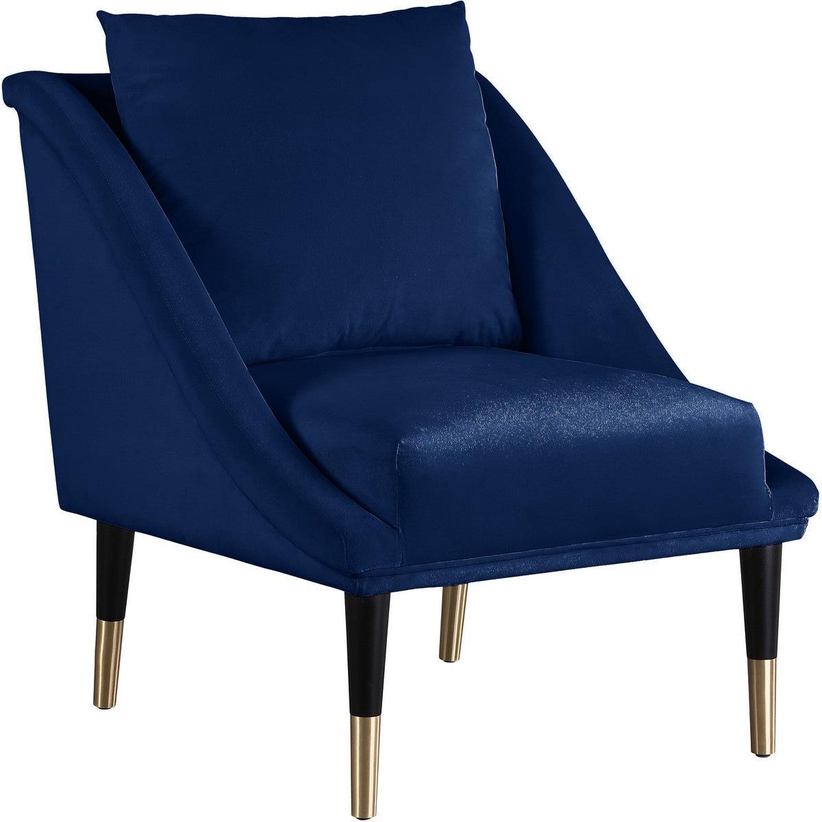 Meridian Furniture Elegante Navy Velvet Accent ChairMeridian Furniture - Accent Chair - Minimal And Modern - 1