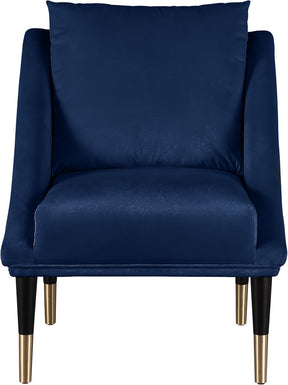 Meridian Furniture Elegante Navy Velvet Accent Chair
