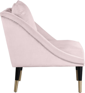 Meridian Furniture Elegante Pink Velvet Accent Chair