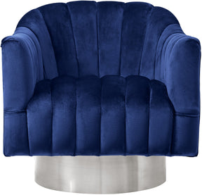 Meridian Furniture Farrah Navy Velvet Accent Chair
