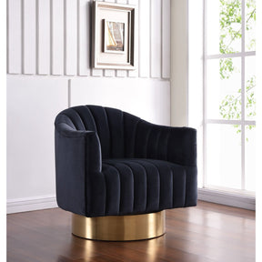 Meridian Furniture Farrah Black Velvet Accent Chair-Minimal & Modern