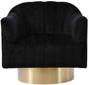 Meridian Furniture Farrah Black Velvet Accent Chair