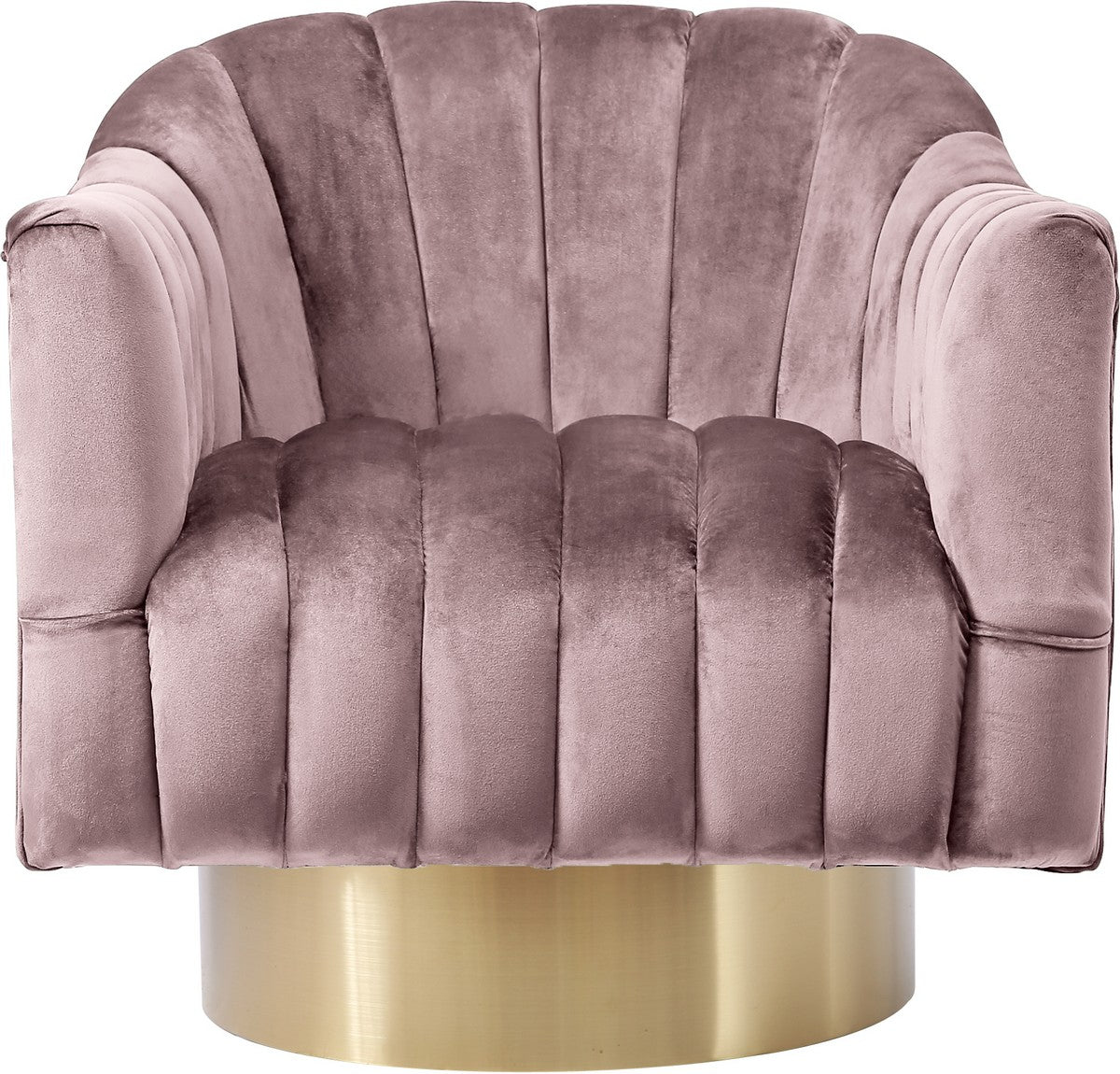 Meridian Furniture Farrah Pink Velvet Accent Chair