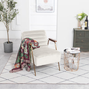 Meridian Furniture Woodford Cream Velvet Accent Chair